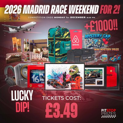 MADRID RACE WEEKEND FOR 2 + £1000! 3500+ INSTANT WINS!