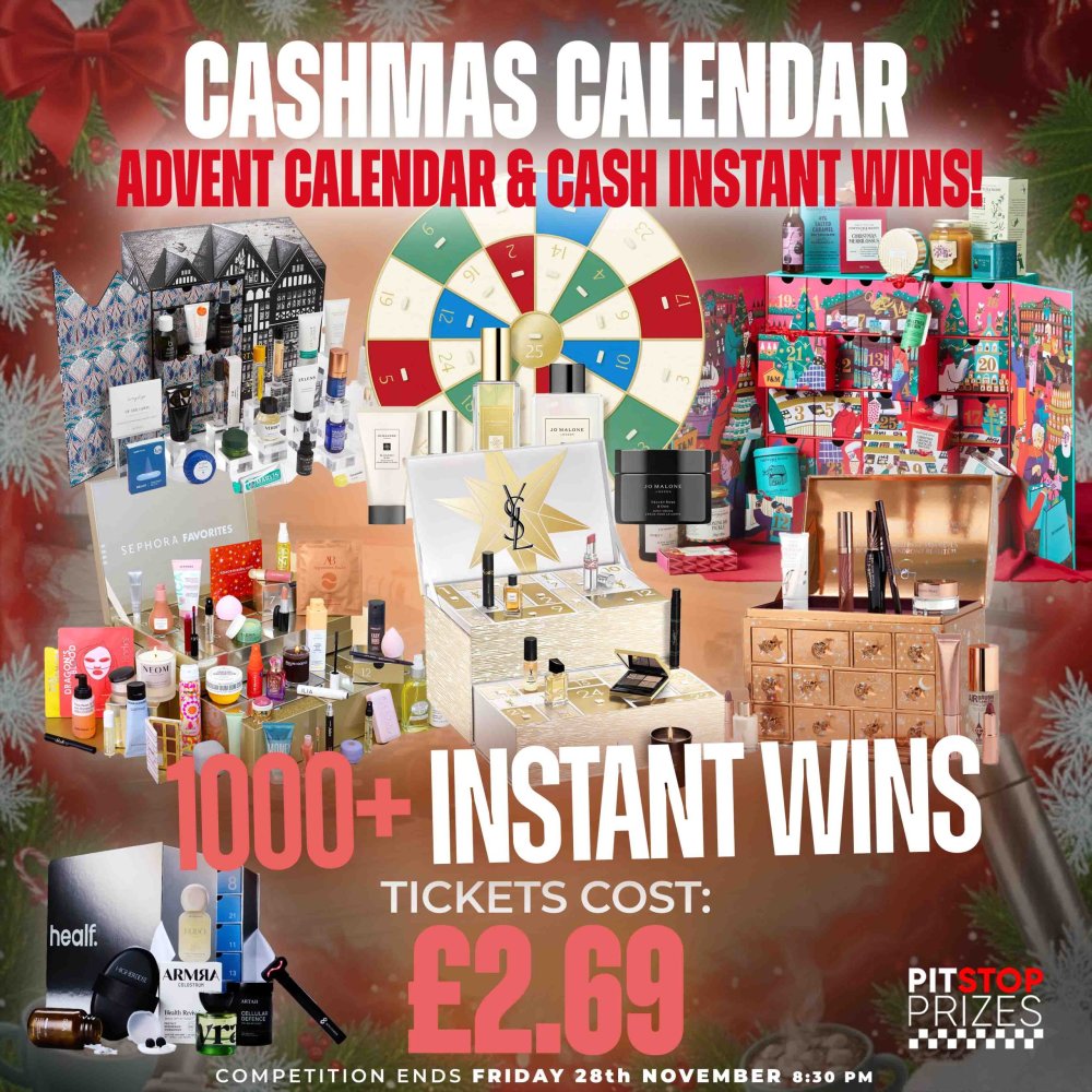 £2.69: CASHMAS CALENDAR! 1000+ INSTANT WINS!