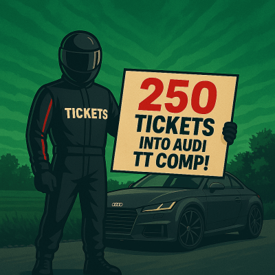 10p: 250 TICKETS INTO AUDI TT COMP!
