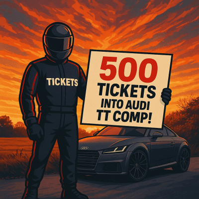 £5: LOW ODDS! 500 TICKETS INTO AUDI TT COMP!