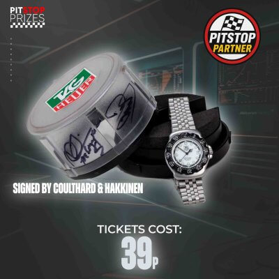 39p: TAG HEUER WATCH SIGNED BY COULTHARD & HÄKKINEN!