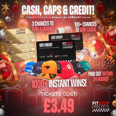 £3.49: CHRISTMAS CRACKER - CASH, CAPS & CREDIT! 100+ CHANCES TO WIN CASH!