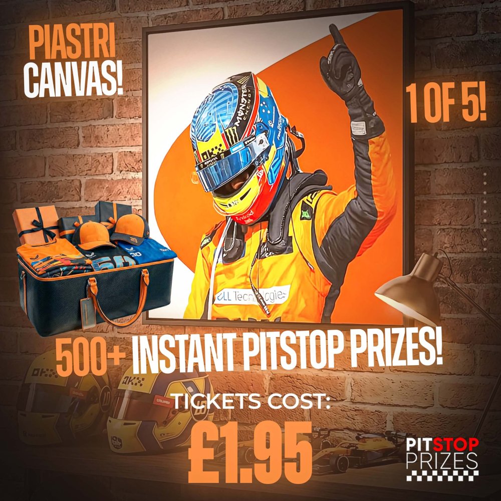 £1.95: PIASTRI FRAMED ART! 1 OF 5! 500+ INSTANT PRIZES!