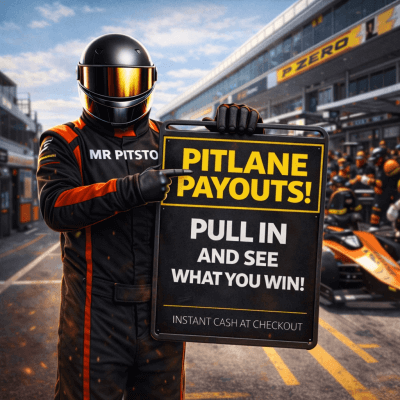 £4.95: PITLANE PAYOUTS! WIN CASH INSTANTLY!