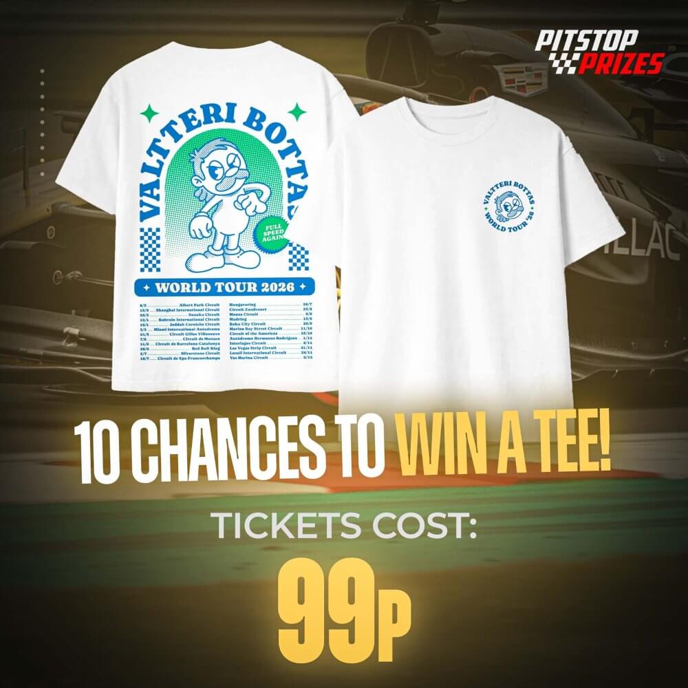 99p: BOTTAS WORLD TOUR T-SHIRT!