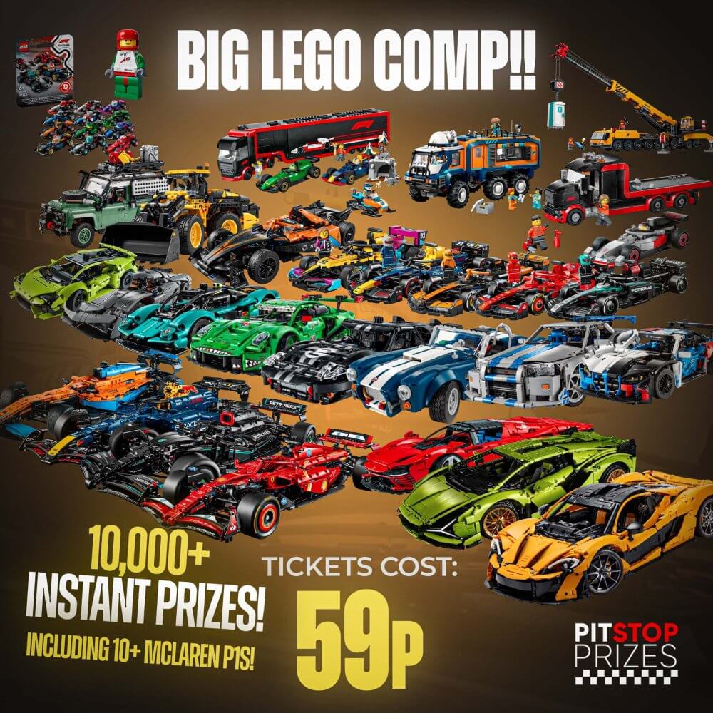 59p: BIG LEGO COMP! 10,000+ INSTANT PITSTOP PRIZES!
