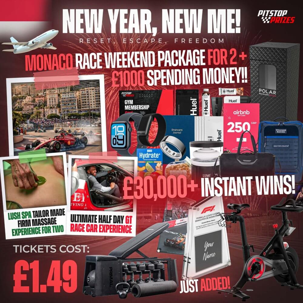 £1.49: MONACO RACE WEEKEND FOR 2 + £1000! £30k+ OF INSTANT PITSTOP PRIZES!!