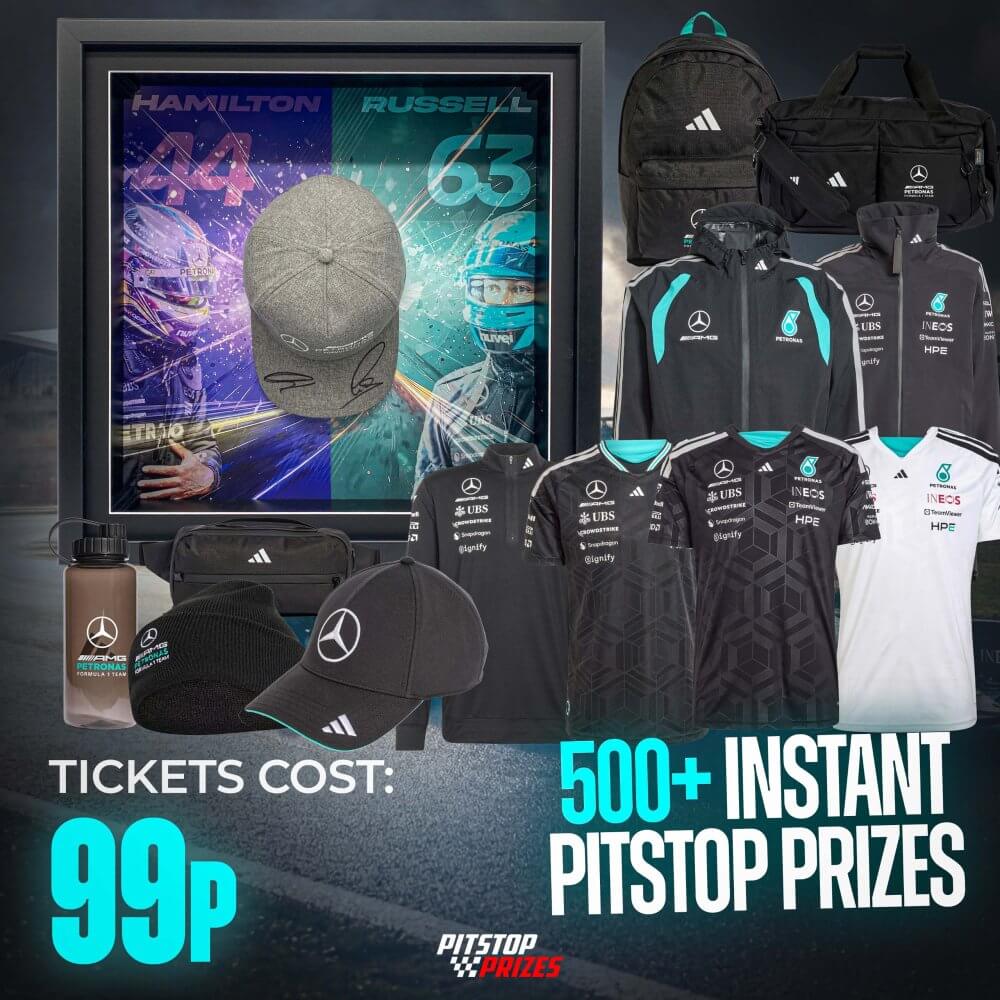 99p: SIGNED BY GEORGE & LEWIS + ALL NEW 2026 MERCEDES COLLECTION! 500+ INSTANT PRIZES!
