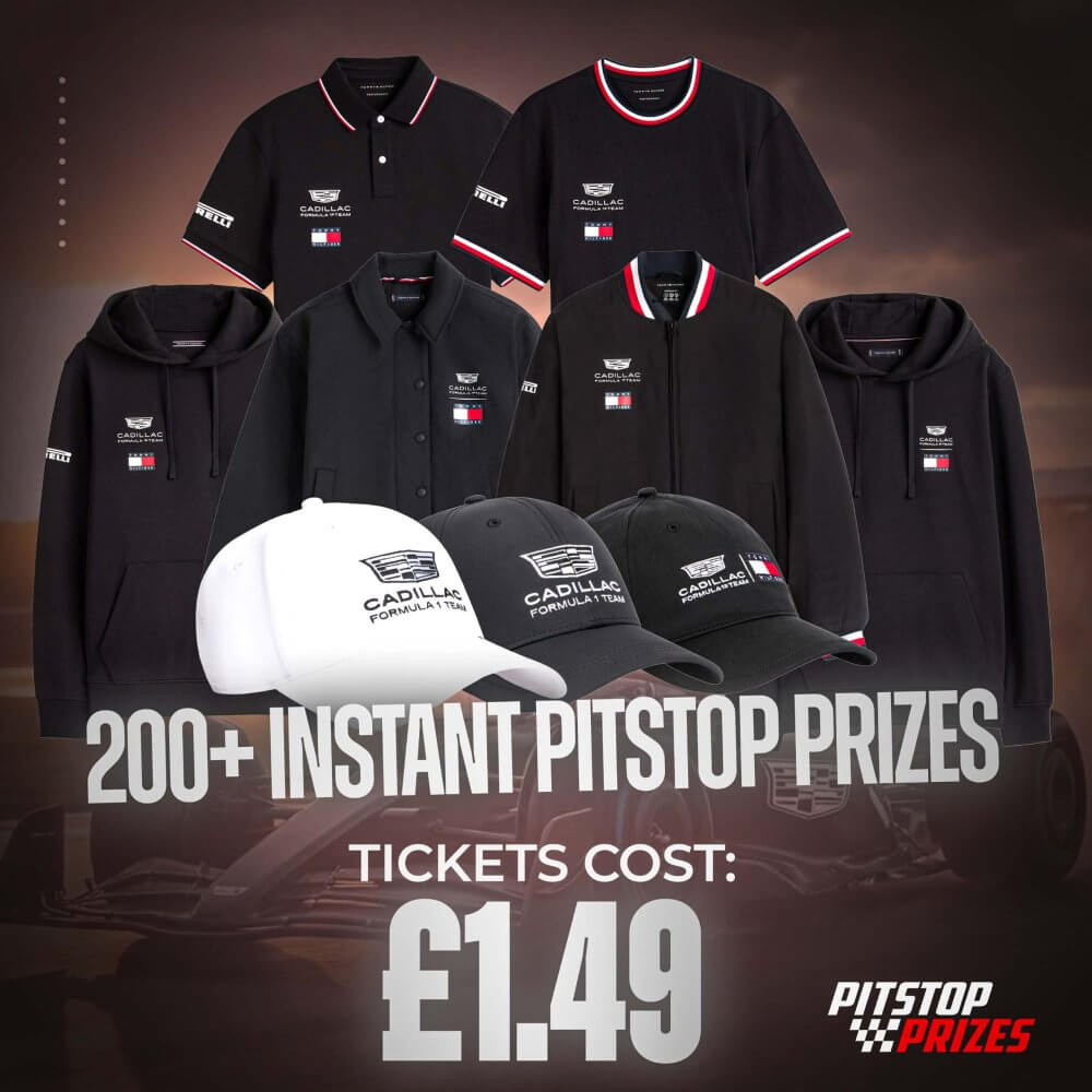 £1.49: ALL NEW CADILLAC MERCH! 250+ INSTANT PITSTOP PRIZES!