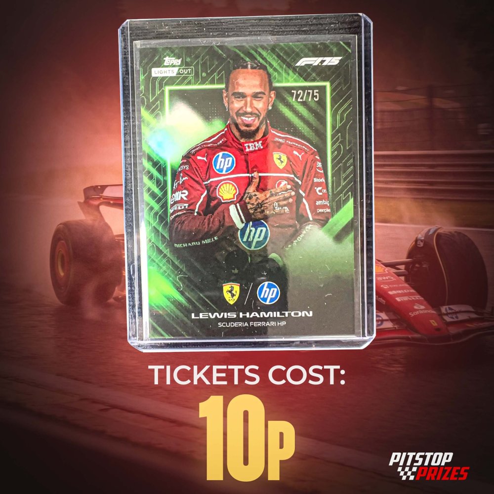 10p: TOPPS LIGHTS OUT 2025 HAMILTON GREEN PARALLEL 72/75