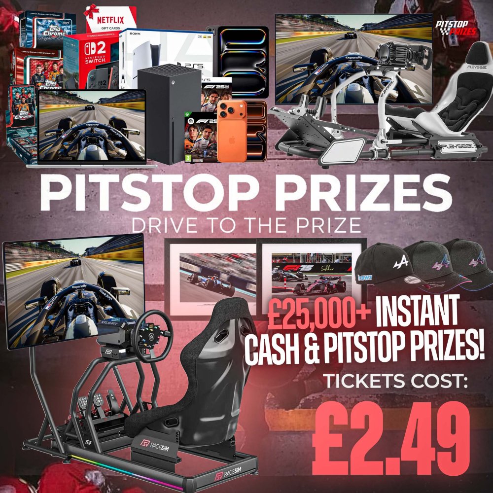 £2.49: DRIVE TO THE PRIZE! OVER £25,000 IN PITSTOP PRIZES!