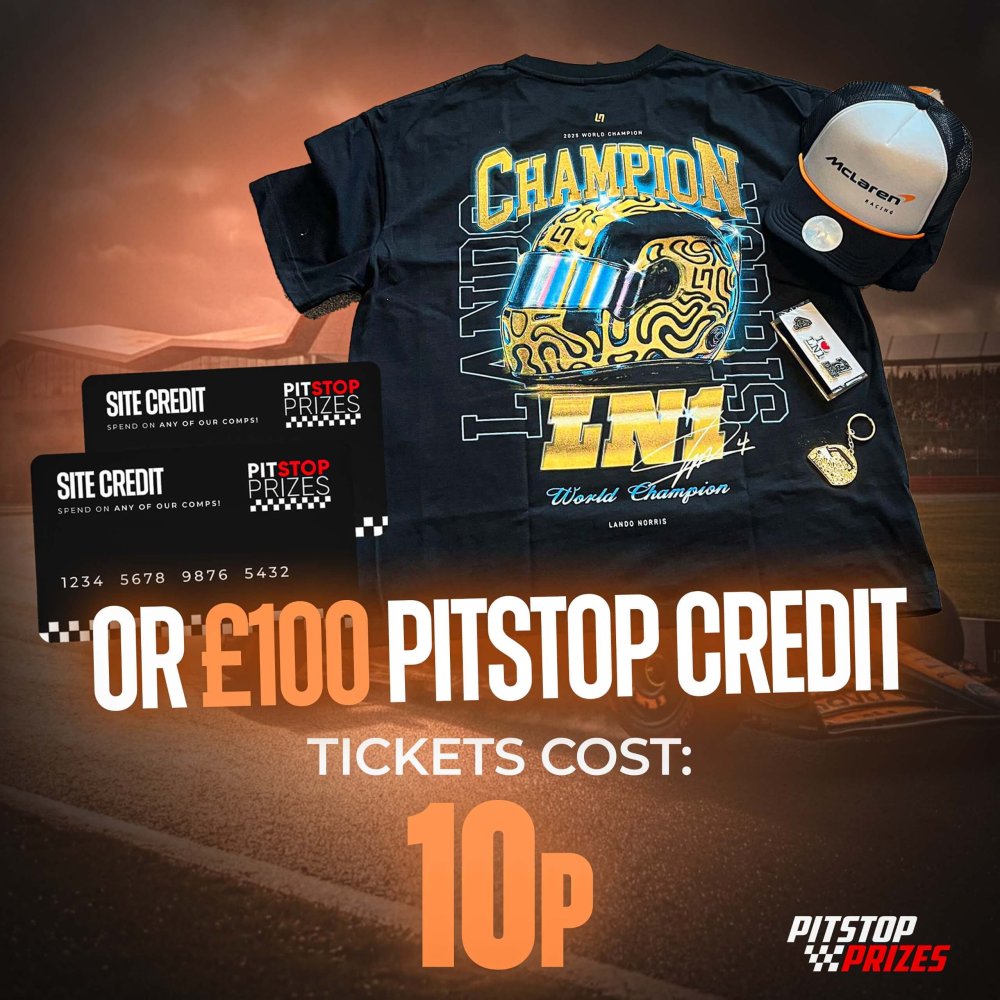 10p: LN BUNDLE, CHAMPION TEE, CAP, KEY RING & PIN SET OR £100 CREDIT!