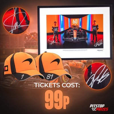 99p: SIGNED BY LANDO & OSCAR! INSTANT CAP PRIZES!