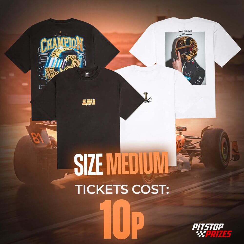 10p: LANDO CHAMPION TEE BUNDLE! SIZE MEDIUM!