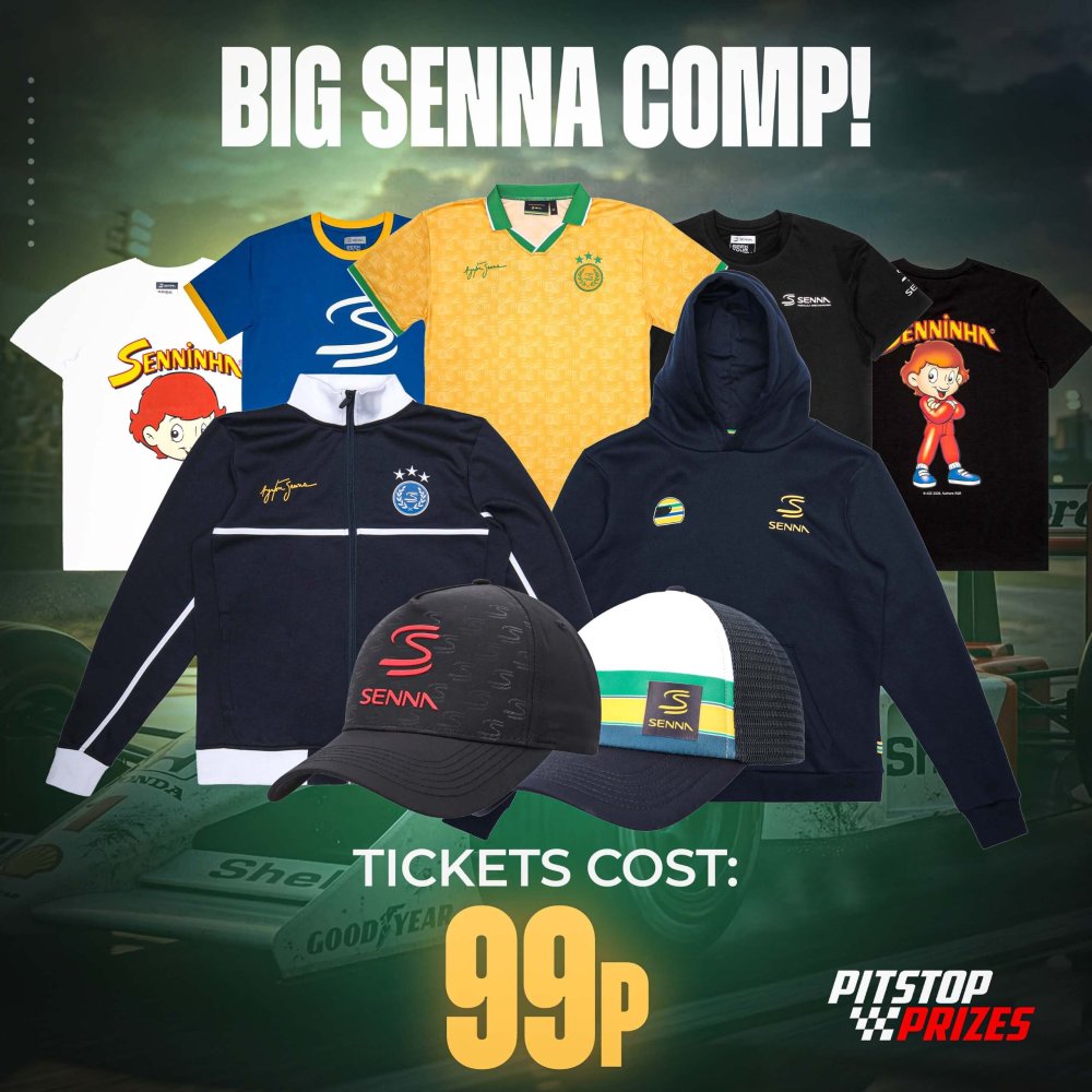 99p: BIG SENNA COMP! 500+ INSTANT PRIZES!