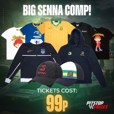 99p: BIG SENNA COMP! 500+ INSTANT PRIZES!