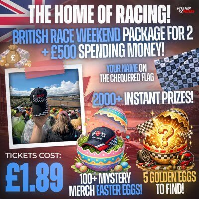 £1.89: BRITISH RACE WEEKEND FOR 2 + £500! 5 GOLDEN EGGS! 100+ MYSTERY MERCH EASTER EGGS!