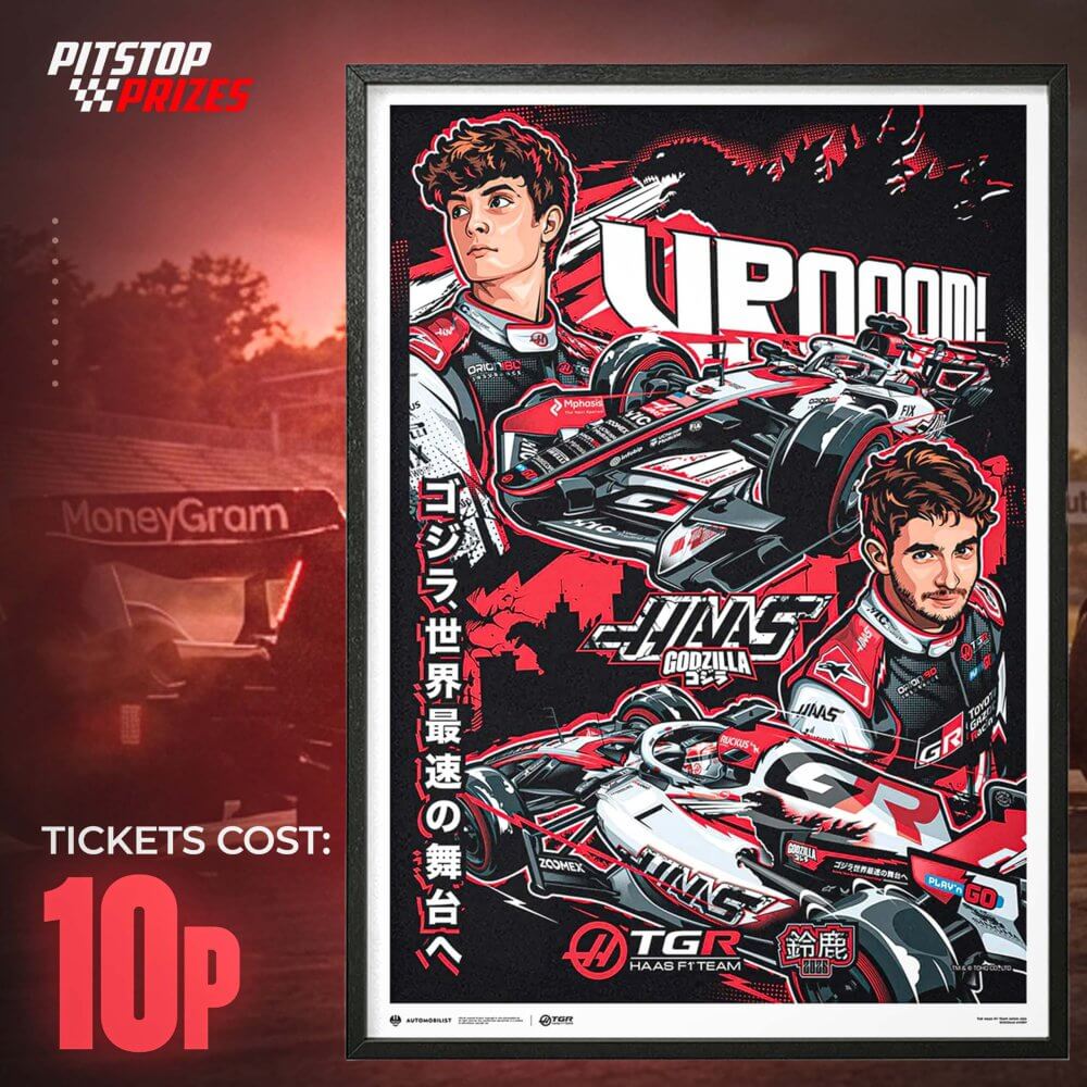 10P: TGR Haas Team | Godzilla in Suzuka 2026 | Official Framed Poster 50 x 70cm