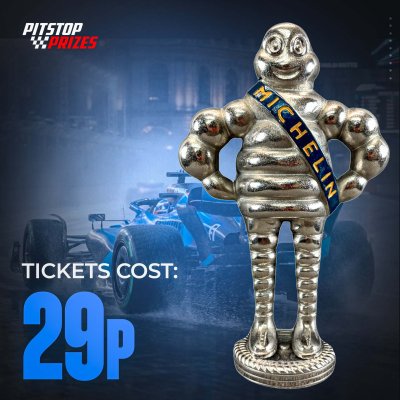 29P: Silver Michelin Man on a Tyre