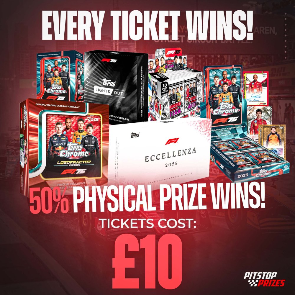 £10: EVERY TICKET WINS A PRIZE! BIG CARD COMP!