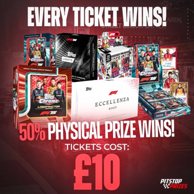 £10: EVERY TICKET WINS A PRIZE! BIG CARD COMP!