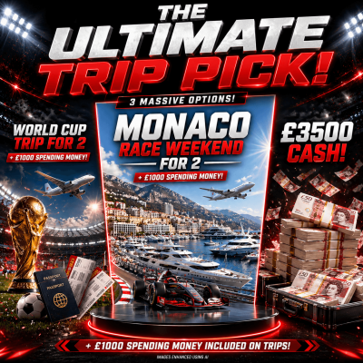 £1.49: THE ULTIMATE TRIP PICK! OR £3500! 🌍⚽🏁