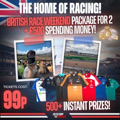 99p: BRITISH RACE WEEKEND FOR 2 + £500! 500+ INSTANT PRIZES!
