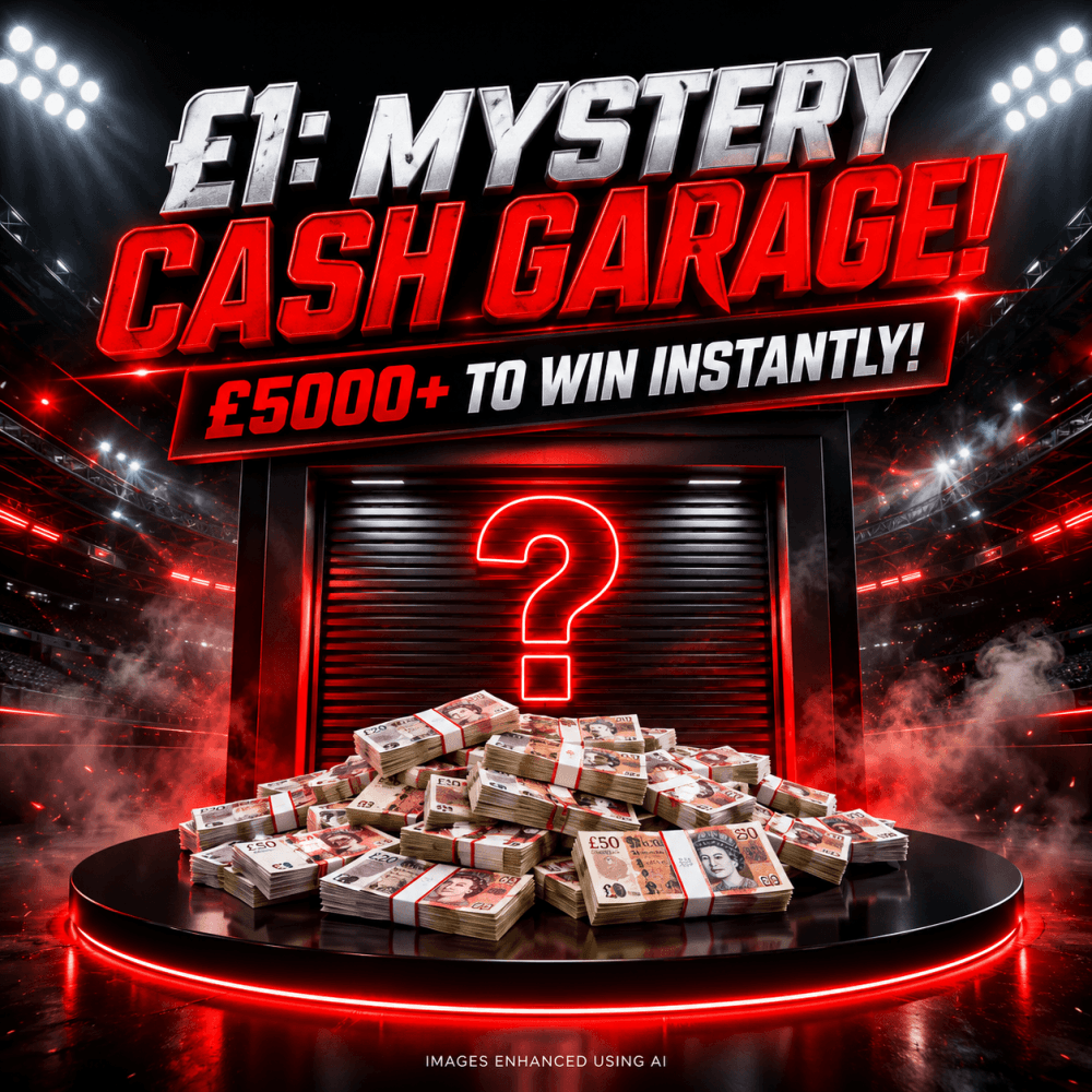 £1: MYSTERY CASH GARAGE! £5000+ TO WIN INSTANTLY!