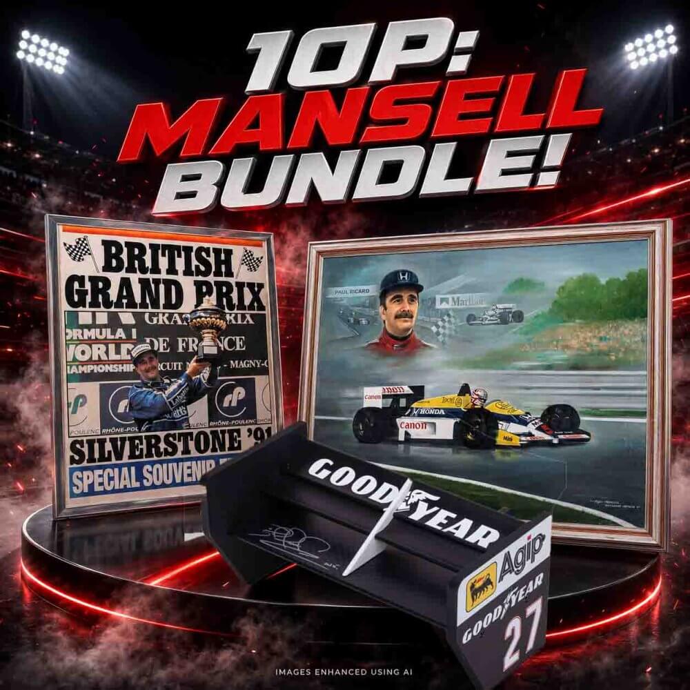 10P: MANSELL BUNDLE! SIGNED BY MANSELL!