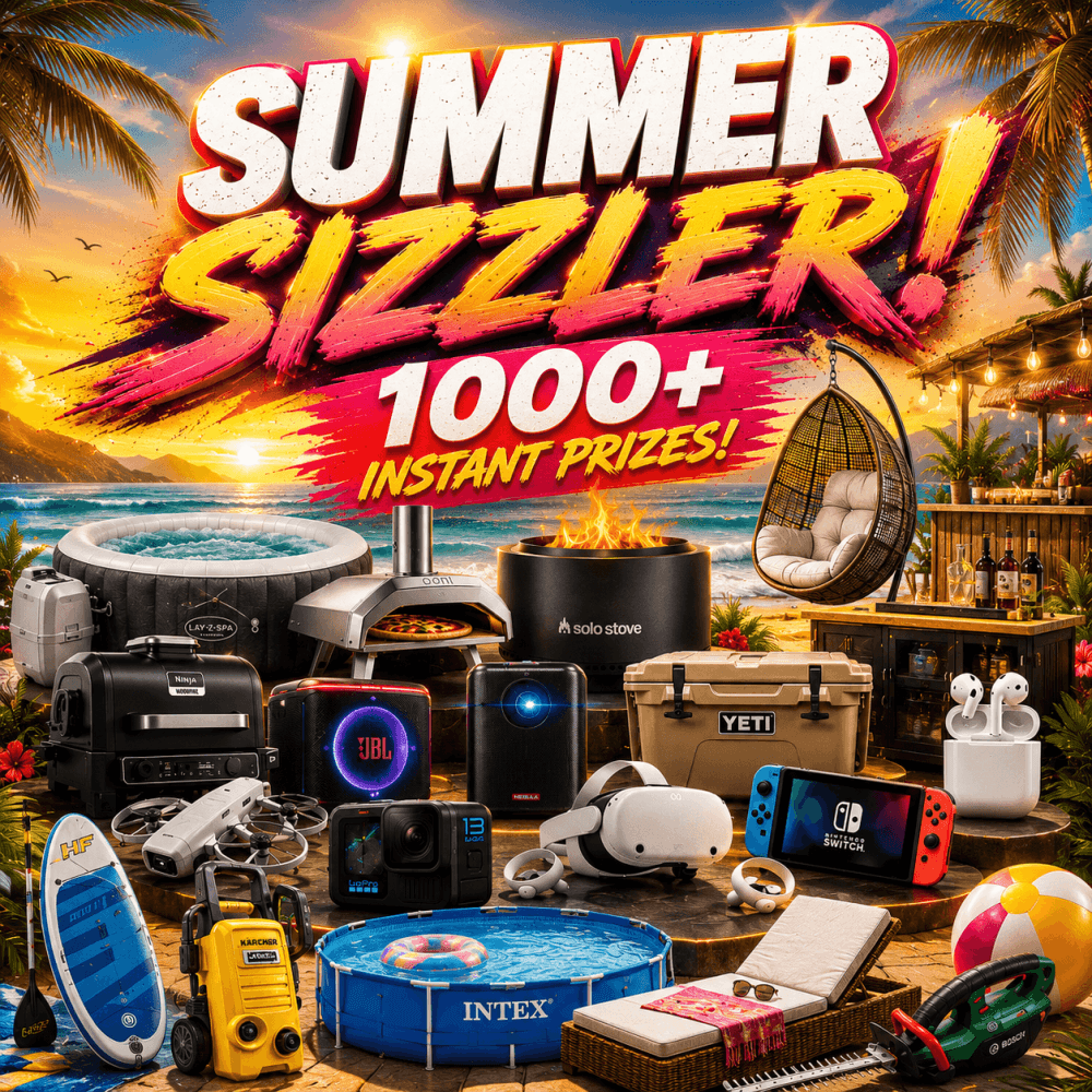 £1.95: SUMMER SIZZLER! 1000+ INSTANT PRIZES!