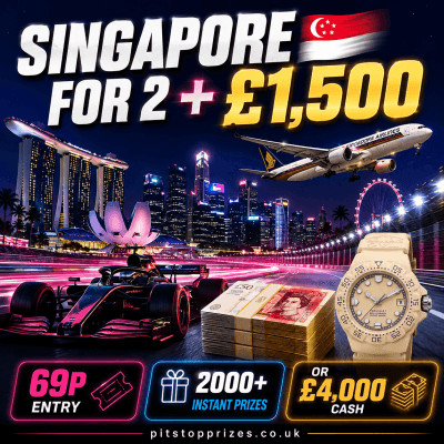 69p: SINGAPORE RACE WEEKEND FOR 2 + £1500! 2000+ INSTANT PRIZES!