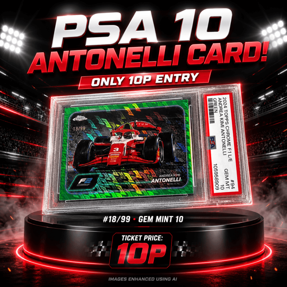 10p: PSA 10 GRADED KIMI ANTONELLI LOGOFRACTOR CARD!