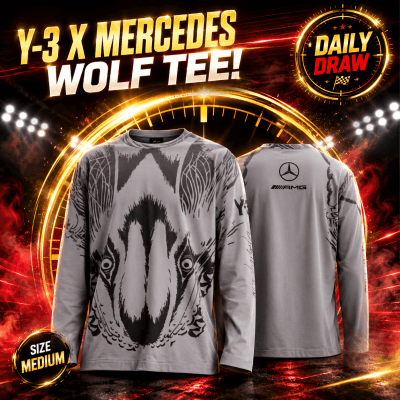 £2: Y-3 X MERCEDES WOLF LONG SLEEVE TEE!