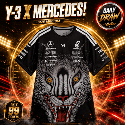 £1.49: Y-3 X MERCEDES TEE! SIZE MEDIUM