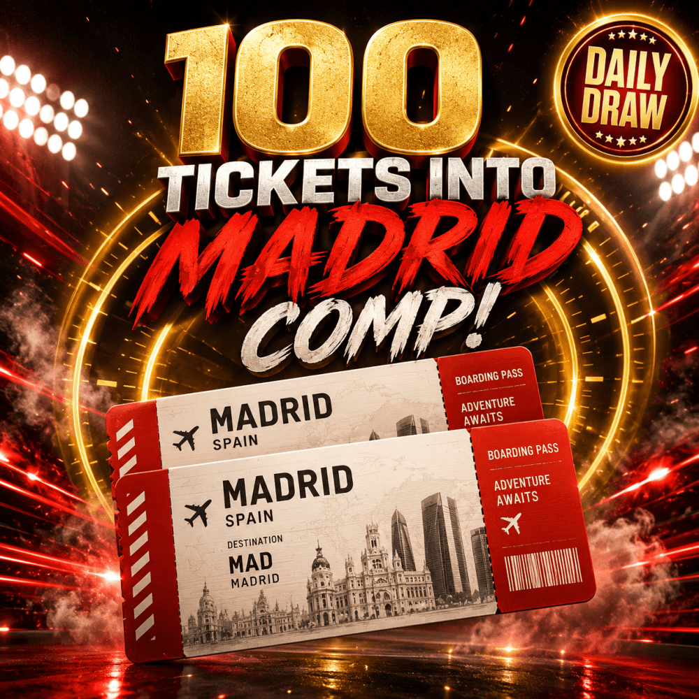 69p: 100 TICKETS INTO MADRID RACE WEEKEND COMP!
