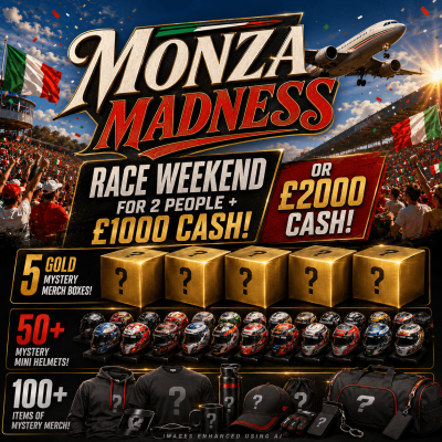 34P: MONZA MADNESS! RACE WEEKEND FOR 2 + £1000 SPENDING MONEY!