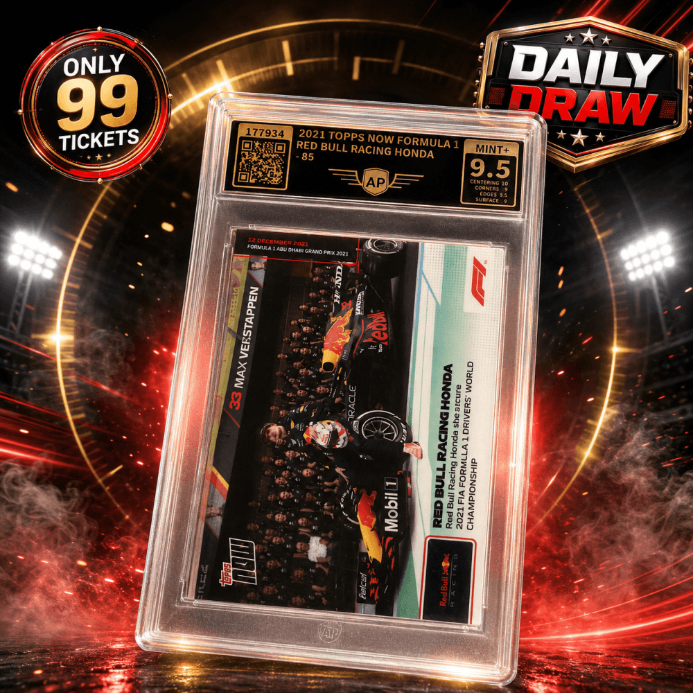 49P: MAX VERSTAPPEN 2021 WORLD CHAMPION TOPPS NOW GRADED CARD!
