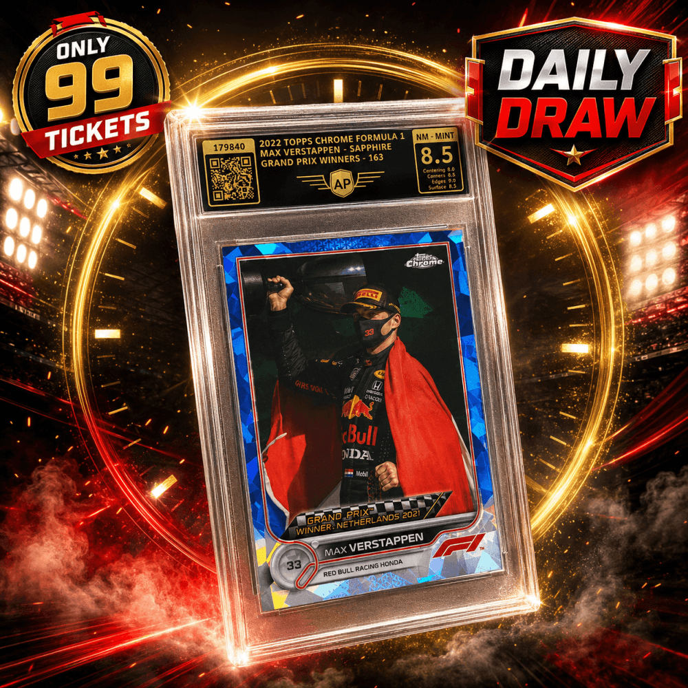 99P: MAX VERSTAPPEN SAPPHIRE GRAND PRIX WINNERS GRADED CARD!