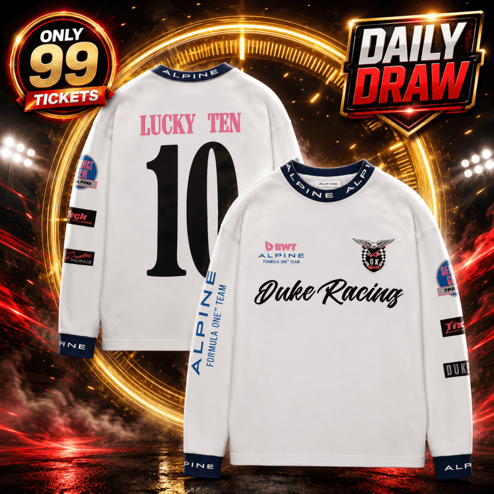 £3: Alpine Duke + Dexter Vintage White Long Sleeve Waffle