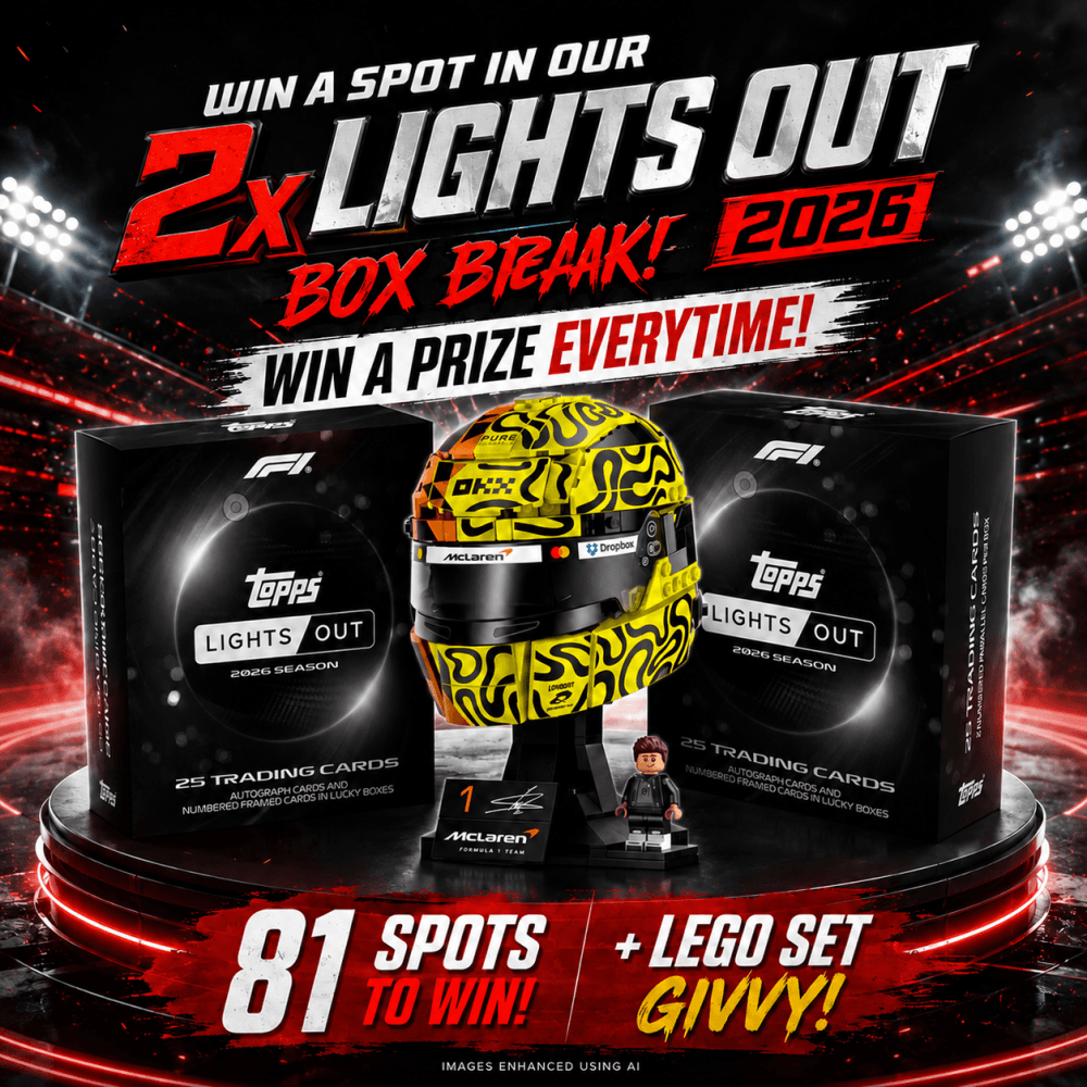 £14: 2x LIGHTS OUT 2026 BOX BREAK! LANDO HELMET GIVVY!