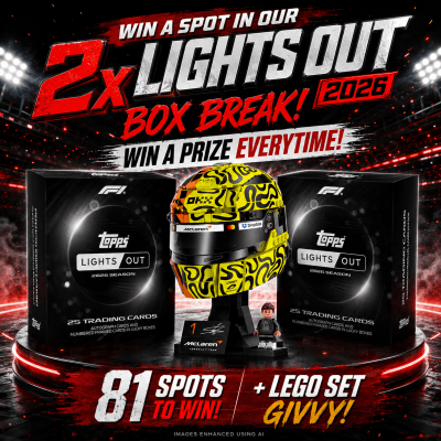 £14: 2x LIGHTS OUT 2026 BOX BREAK! LANDO HELMET GIVVY!