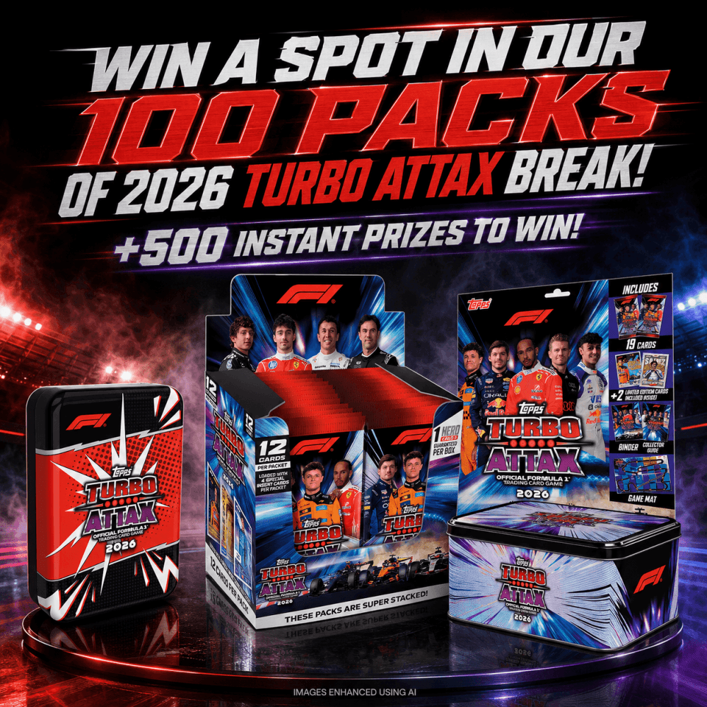 £4: 100 PACK TURBO ATTAX 2026 BREAK + 500 INSTANT PRIZES!