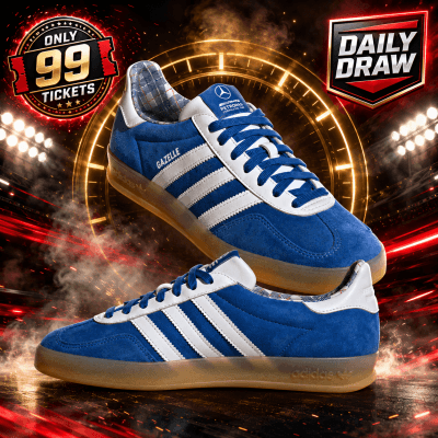 £3: Mercedes AMG Petronas adidas Originals Blue Wonder Silverstone Special Edition Gazelle Trainers