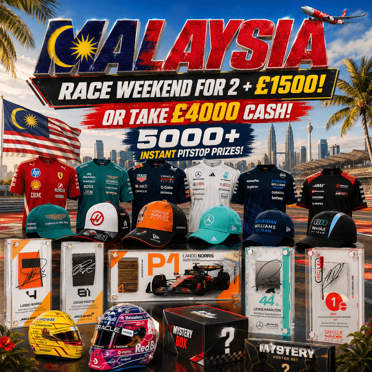 £2.59: MALAYSIA RACE WEEKEND FOR 2 + £1500 CASH!