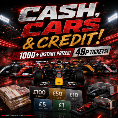 49p: CASH, CARS & CREDIT! 1000+ INSTANT PRIZES!