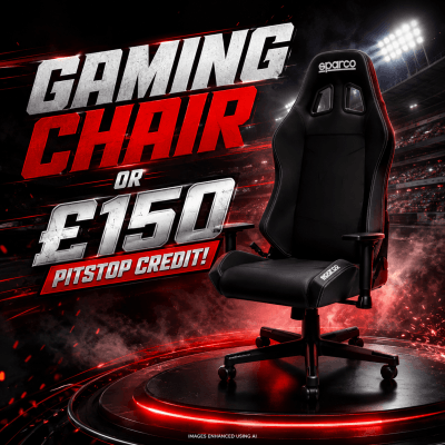 10P: GAMING CHAIR OR £150 PITSTOP CREDIT!