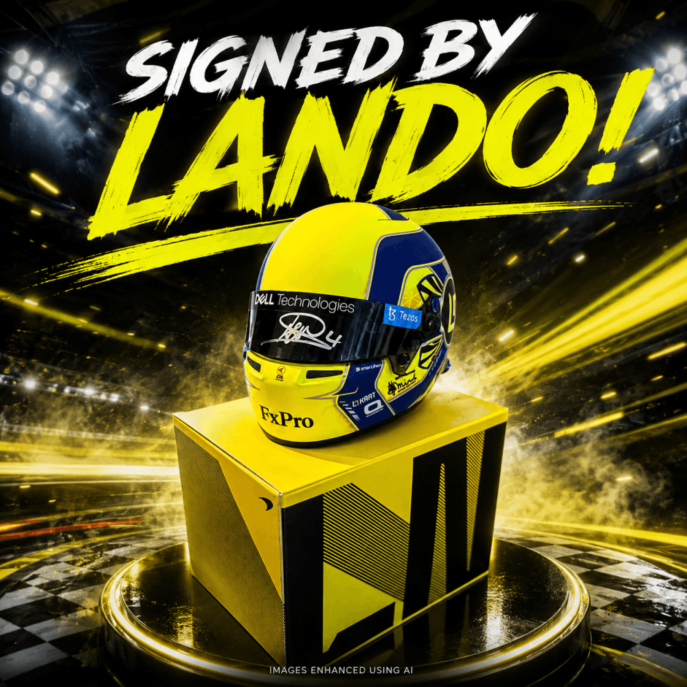 99P: MINI HELMET SIGNED BY LANDO!