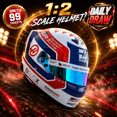 £2.95: BRITISH 2026 Ollie Bearman 1:2 Scale Mini Helmet