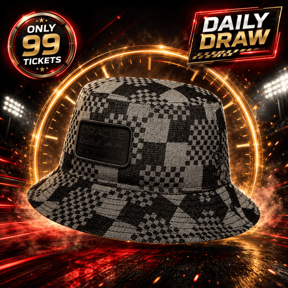 99P: Oracle Red Bull Racing New Era Pattered Denim Tapered Bucket Hat