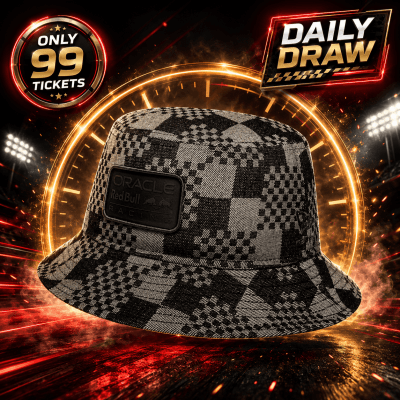 99P: Oracle Red Bull Racing New Era Pattered Denim Tapered Bucket Hat